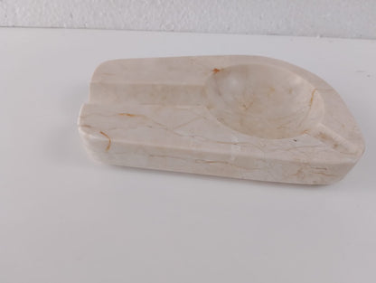 Marble Ashtray – Grey Natural Stone Cigar & Cigarette Holder | Hand-Carved Luxury Ashtray