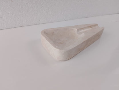 Marble Ashtray – Grey Natural Stone Cigar & Cigarette Holder | Hand-Carved Luxury Ashtray