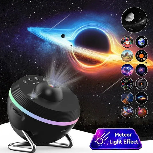 Dynamic Meteor Galaxy Projection Light Strip Color Atmosphere Light Rotating Space Sphere Planetarium Decoration Children's Room