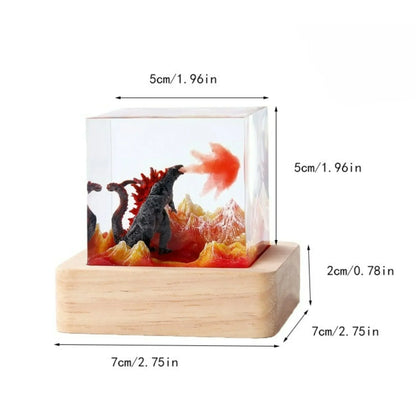 Seabed Exploration Organism Resin Table Light 2 Divers Resin Table Light Deep Sea Diver Night Light Bedroom Office Desk Decor