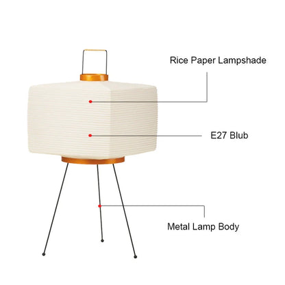 Japanese Creative Tripod Floor Lamp Designer Wabi-sabi Style Bedroom Rice Paper Standing Lights Home Hotel Lighting Decoration