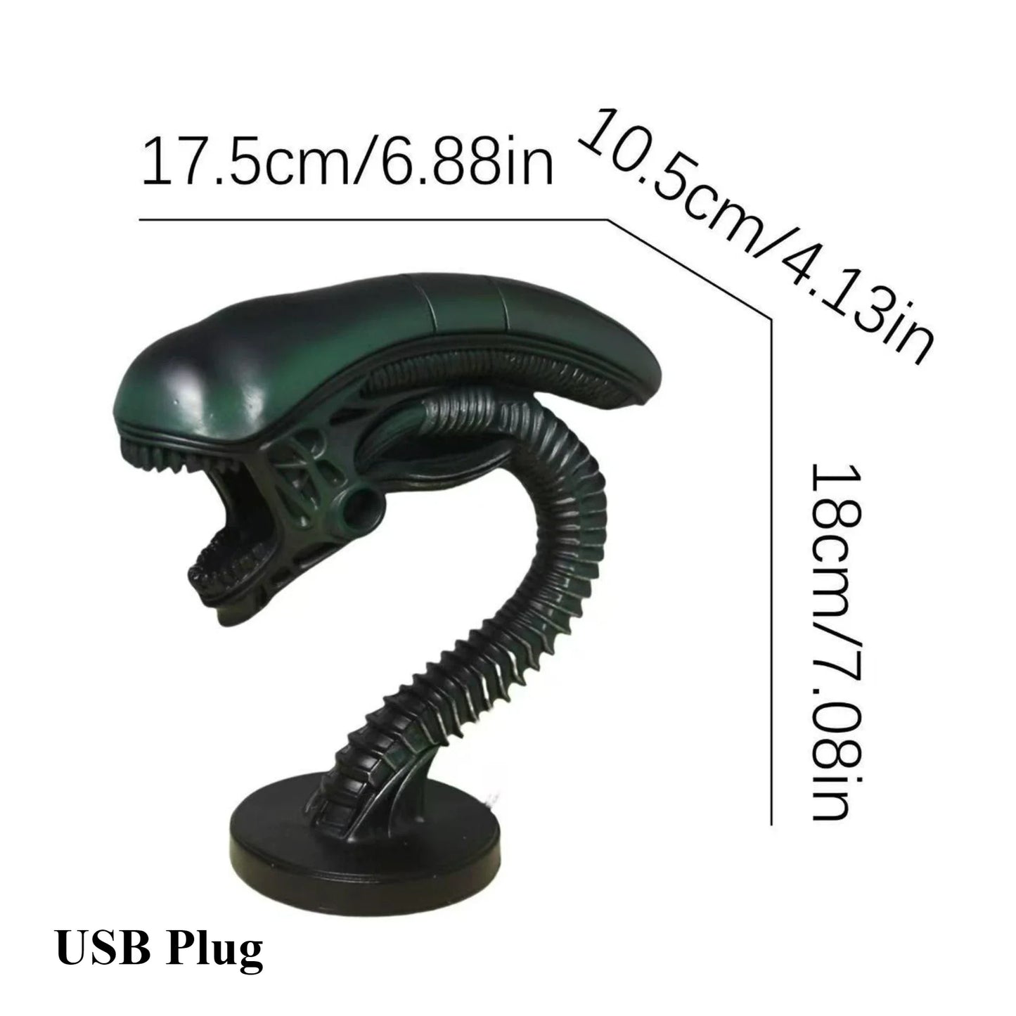 Alien Resin Figurine Lamp Stand Bedroom Decorative Extraterrestrial Life Form Lighting Home Decoration