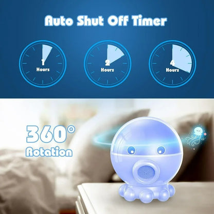 Octopus Jellyfish Starry Sky Light with Remote Control 360 Degree Rotating Projection Music Light Home Bedroom Projection Light