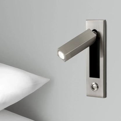 Led Wall Light Night Reading Book Lamp Bed Headboard Lights For Hotel Artistic  Bedside Lamp Push Switch Cree Chip 220V