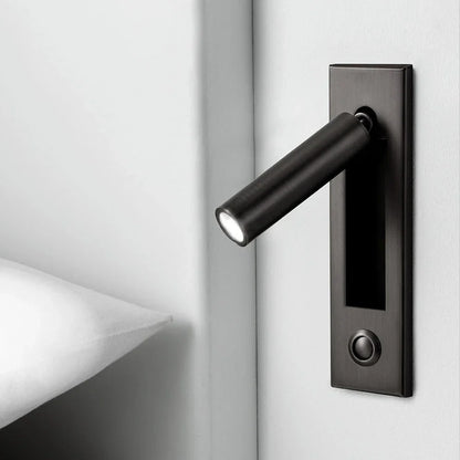 Led Wall Light Night Reading Book Lamp Bed Headboard Lights For Hotel Artistic  Bedside Lamp Push Switch Cree Chip 220V