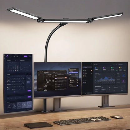 LED Desk Lamp with Clamp Remote Dimming 24W Ultra Bright Desk Lamp for Home and Office Architects Paired with Ambient Lighting