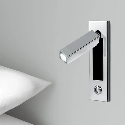 Led Wall Light Night Reading Book Lamp Bed Headboard Lights For Hotel Artistic  Bedside Lamp Push Switch Cree Chip 220V