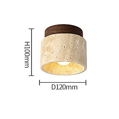 Japanese Wabi Sabi Yellow Marble Hotel Lobby Corridor Ceiling Light Creative Cream Style Restaurant Room Balcony Decorative Lamp