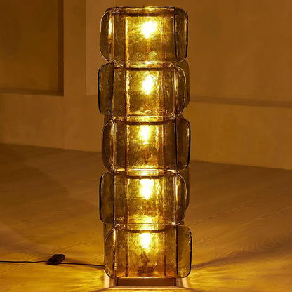 Stacked Glass Floor Lamp
