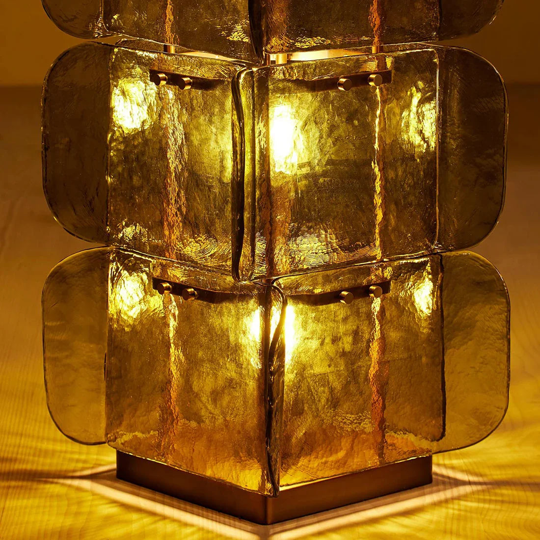 Stacked Glass Floor Lamp