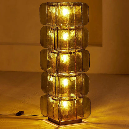 Stacked Glass Floor Lamp