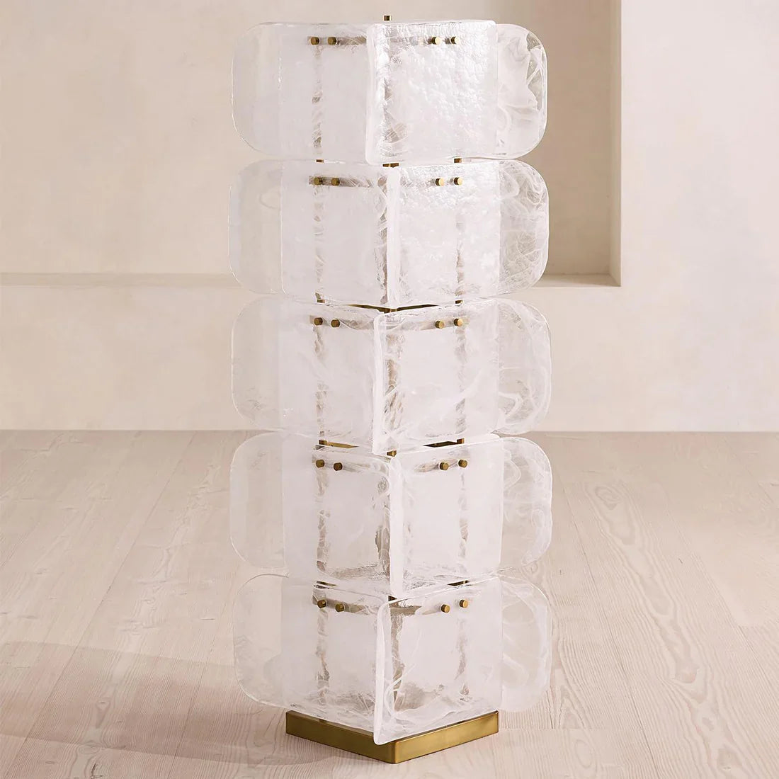 Stacked Glass Floor Lamp