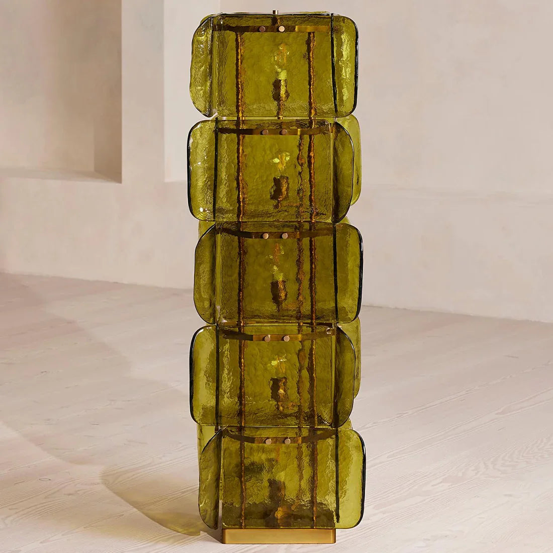 Stacked Glass Floor Lamp