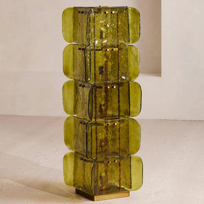 Stacked Glass Floor Lamp