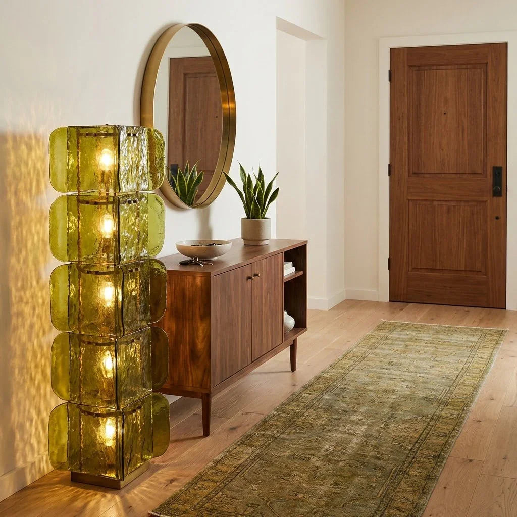 Stacked Glass Floor Lamp