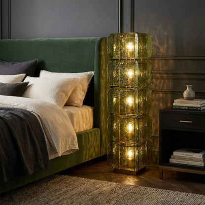 Stacked Glass Floor Lamp