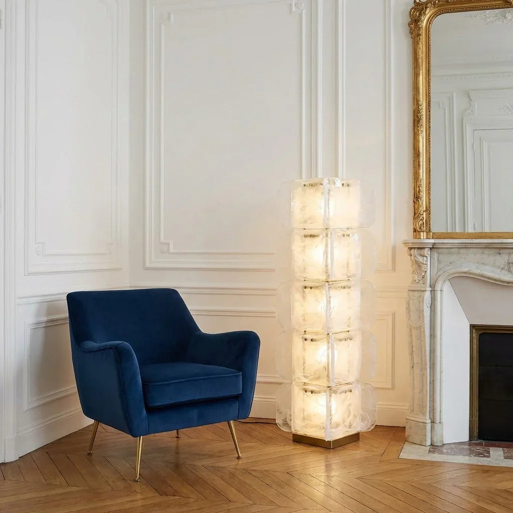 Stacked Glass Floor Lamp