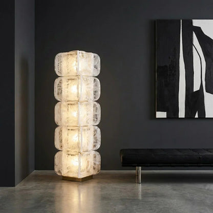 Stacked Glass Floor Lamp