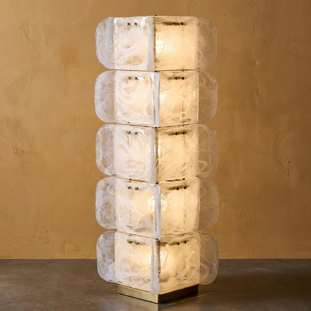 Stacked Glass Floor Lamp