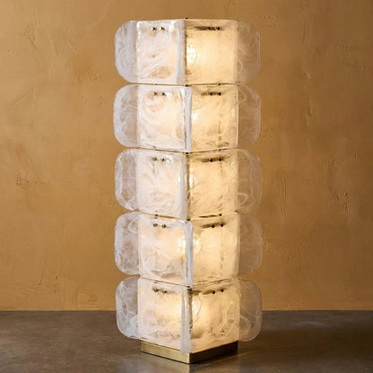 Stacked Glass Floor Lamp