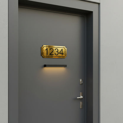 Modern Metal Door Number Plate – House Address Plaque for Front Door & Exterior Wall