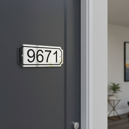 Modern Metal Door Number Plate – House Address Plaque for Front Door & Exterior Wall