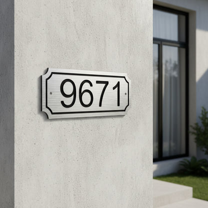 Modern Metal Door Number Plate – House Address Plaque for Front Door & Exterior Wall