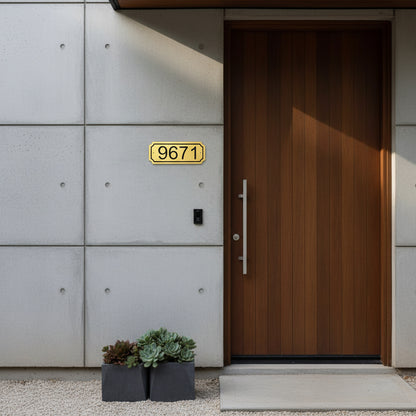 Modern Metal Door Number Plate – House Address Plaque for Front Door & Exterior Wall