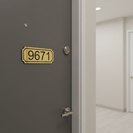 Modern Metal Door Number Plate – House Address Plaque for Front Door & Exterior Wall