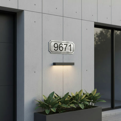 Modern Metal Door Number Plate – House Address Plaque for Front Door & Exterior Wall