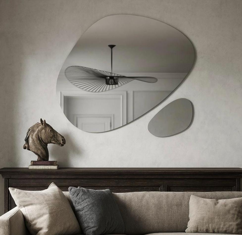 Set of two asymmetric mirrors