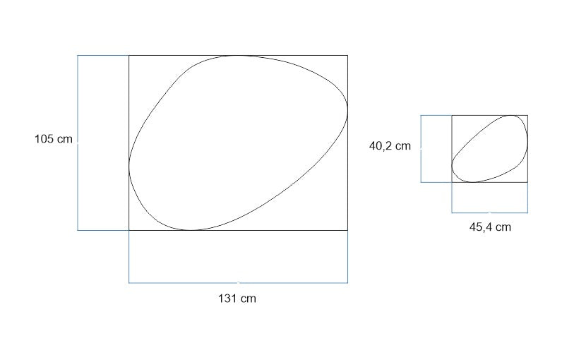 Set of two asymmetric mirrors