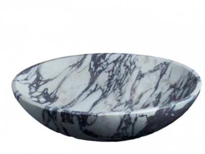 Marble Sink – Calacatta Viola Oval Vessel Bathroom Sink | Natural Stone Above-Counter Basin