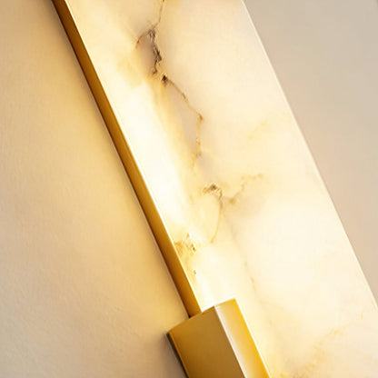 Alberta Brass Marble Wall Light