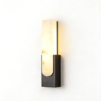 Alberta Brass Marble Wall Light