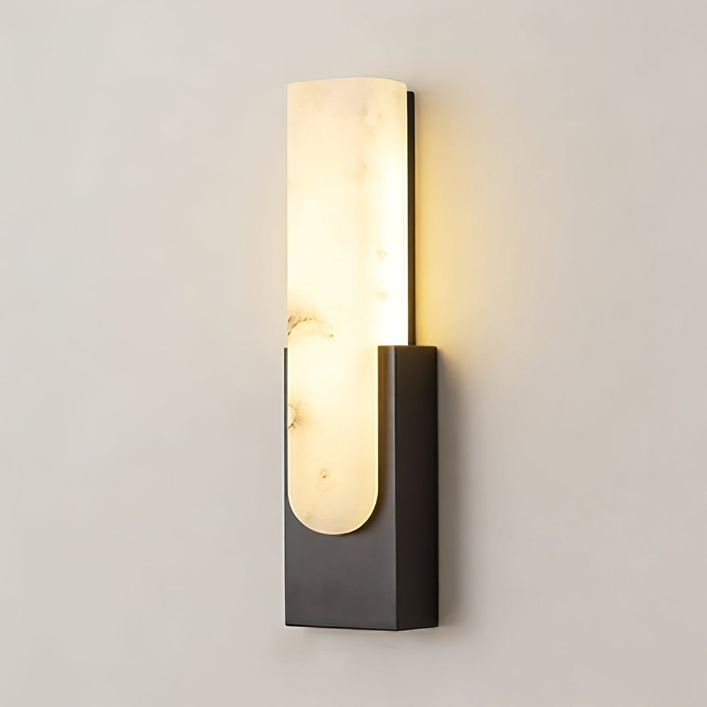 Alberta Brass Marble Wall Light