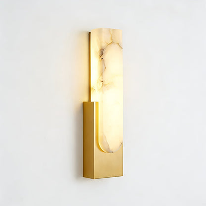 Alberta Brass Marble Wall Light