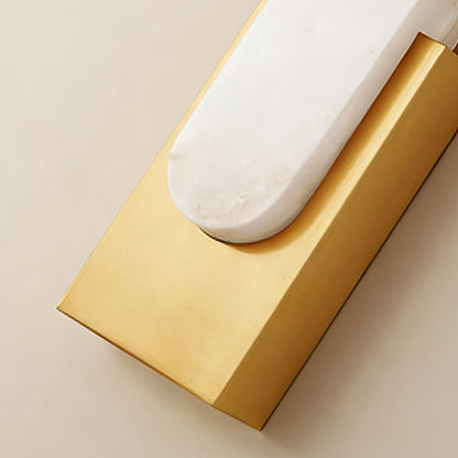 Alberta Brass Marble Wall Light