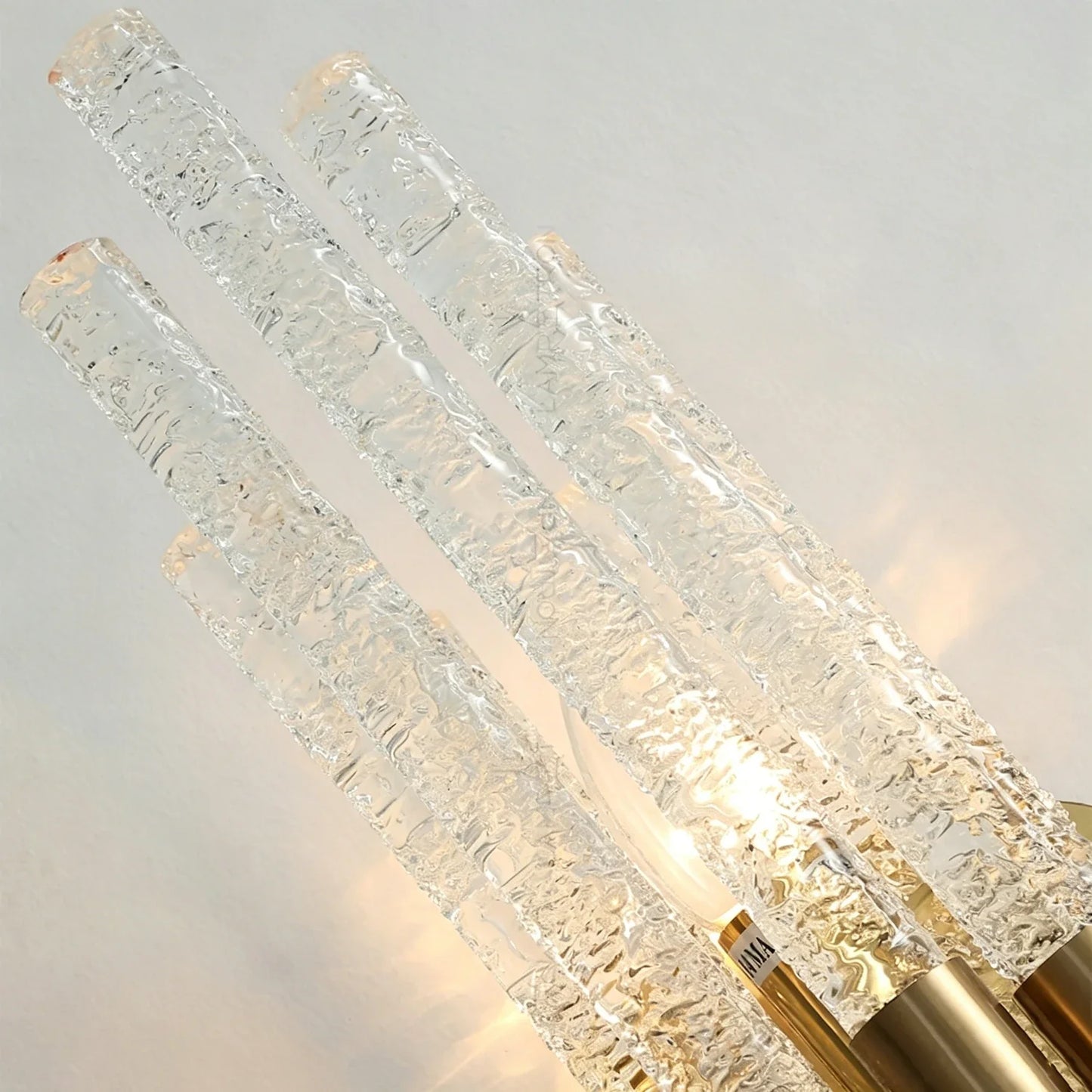 Artisanal Rippled Glass Wall Sconce