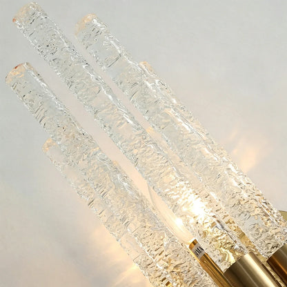 Artisanal Rippled Glass Wall Sconce