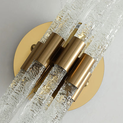 Artisanal Rippled Glass Wall Sconce