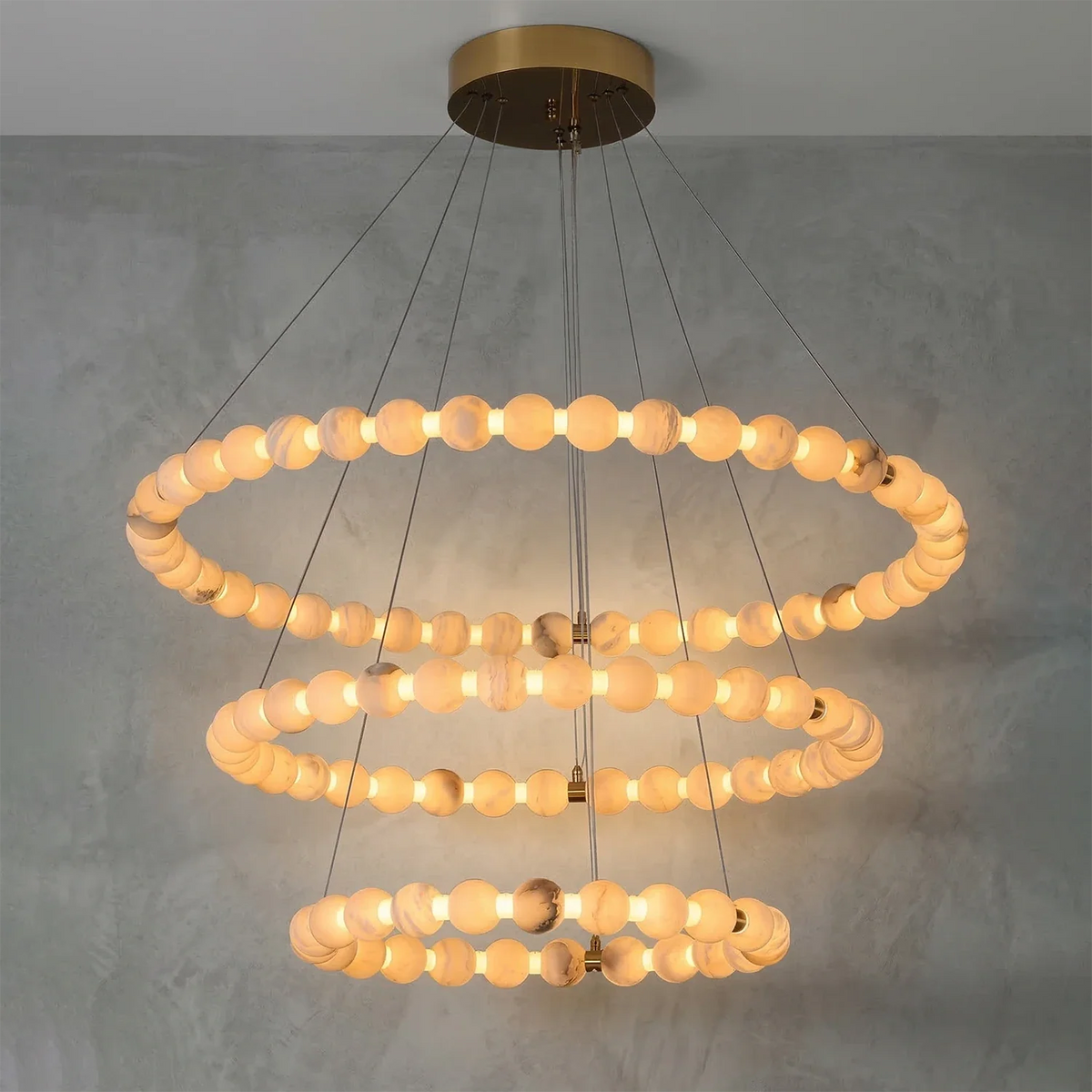 Aura Alabaster Orb Chandelier
