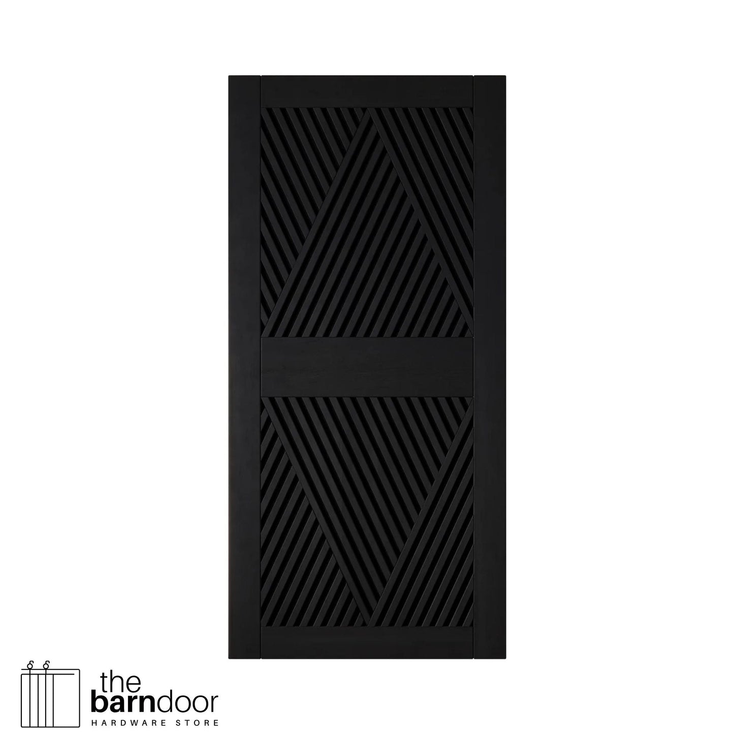 Pine Wood Barn Door DIY Kit - Diamond Pattern Sliding Door with Pre-Drilled Holes