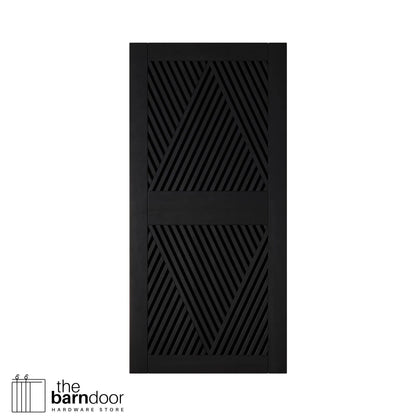 Pine Wood Barn Door DIY Kit - Diamond Pattern Sliding Door with Pre-Drilled Holes