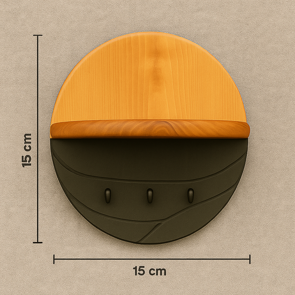 Modern Wall Key Holder with Shelf – Minimalist Wooden Entryway Organizer with Hooks | Handmade Home Décor