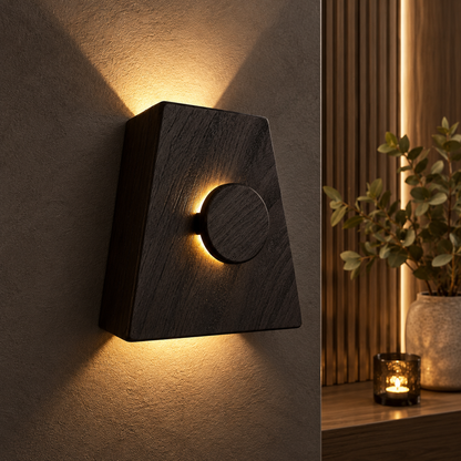 Wooden LED Wall Sconce, Modern Wood Wall Light, Handmade Wall Lamp, Minimalist Bathroom Bedroom Hallway Lighting
