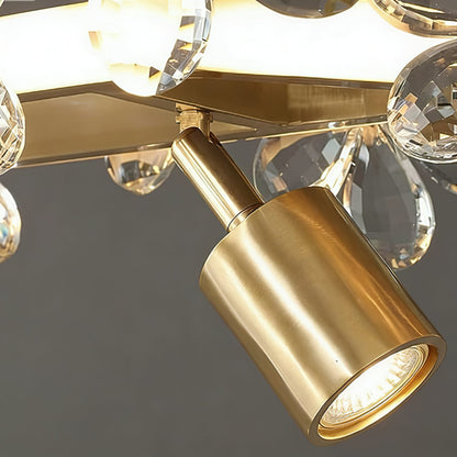 Blooming Crystal Flower Modern Pendant Light