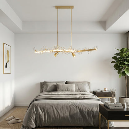 Blooming Crystal Flower Modern Pendant Light