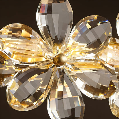 Blooming Crystal Flower Modern Pendant Light