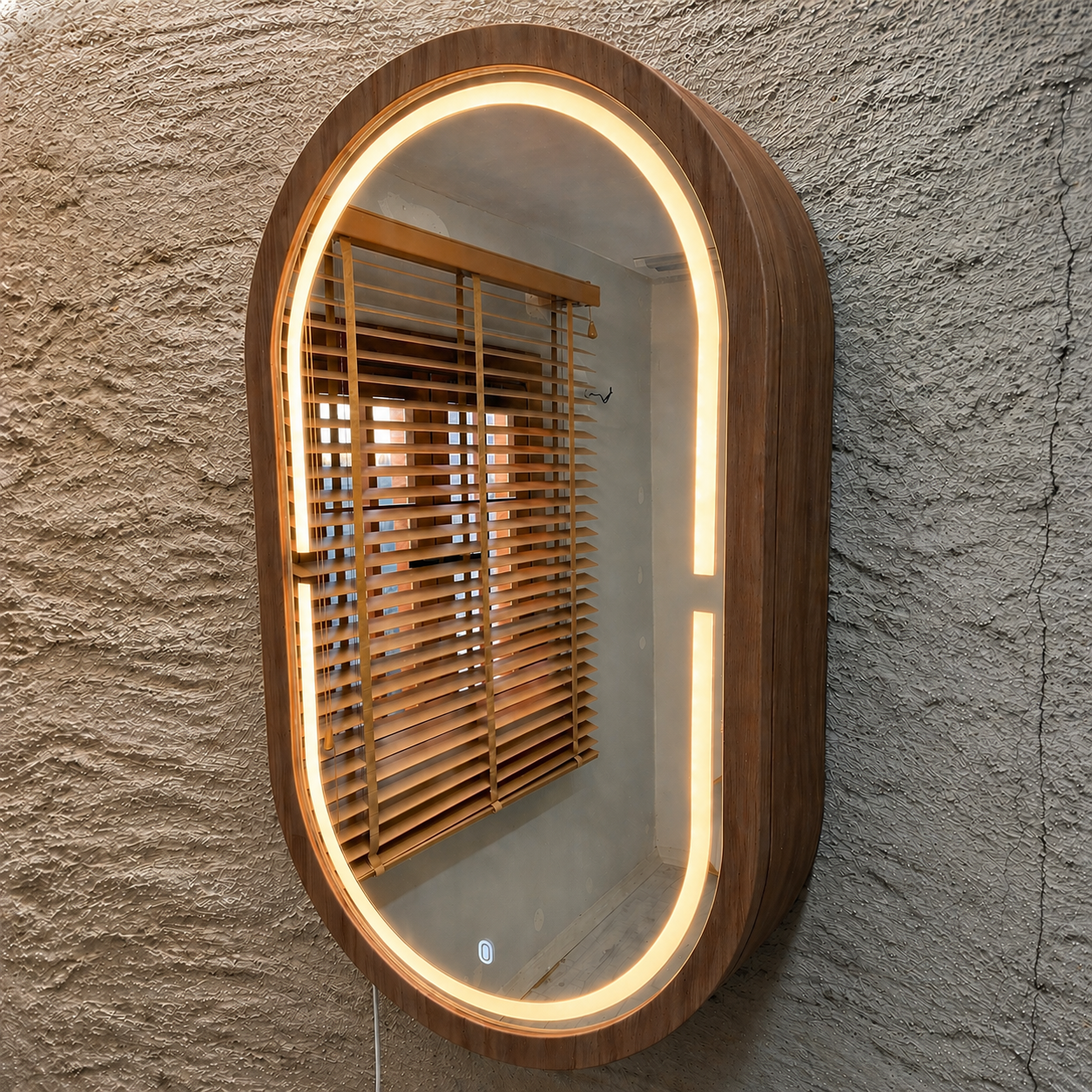Beech LED Mirror Cabinet USA | Bathroom Medicine Cabinet & Makeup Vanity Storage | Wall Mount Mirror